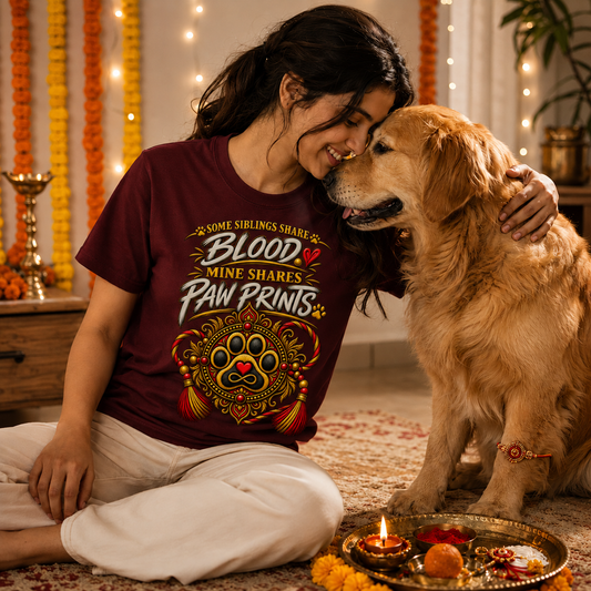 Some Siblings Share Blood – Raksha Bandhan T-Shirt for Dog Lovers