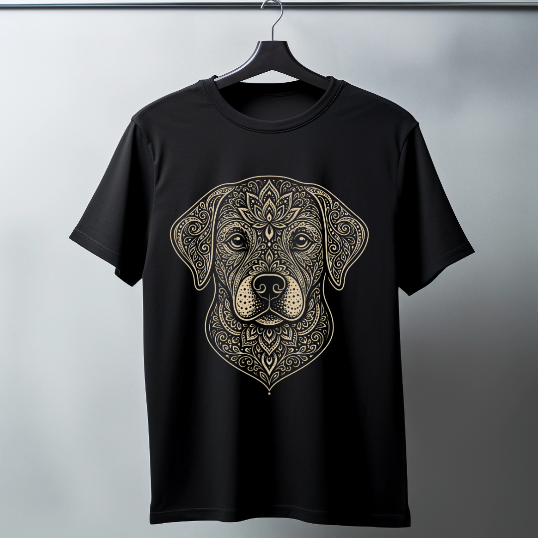 Mandala Labrador Retriever T-Shirt | Elegant Dog Lover Art Tee | Auralith
