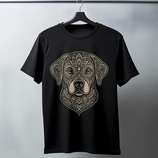 Mandala Labrador Retriever T-Shirt | Elegant Dog Lover Art Tee | Auralith