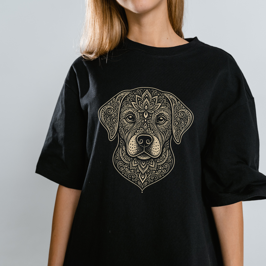 Mandala Labrador Retriever T-Shirt | Elegant Dog Lover Art Tee | Auralith