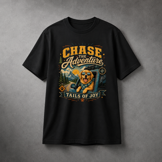 Chase the Adventure, Tails of Joy Classic Tee | Auralith
