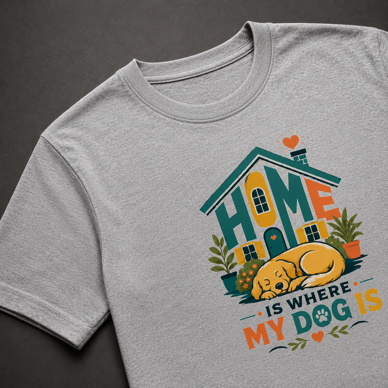 🐾 Home Is Where My Dog Is Premium Dog Lover T-Shirt | Auralith