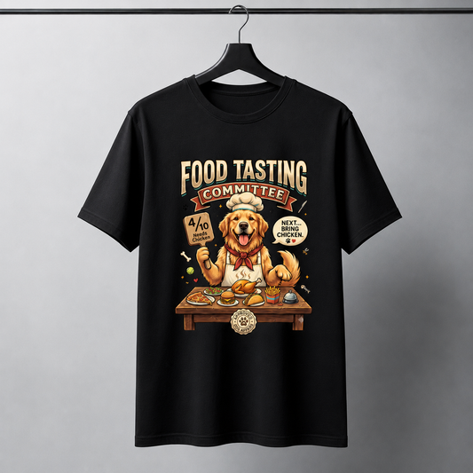Food Tasting Committee Golden Retriever T-Shirt | Auralith