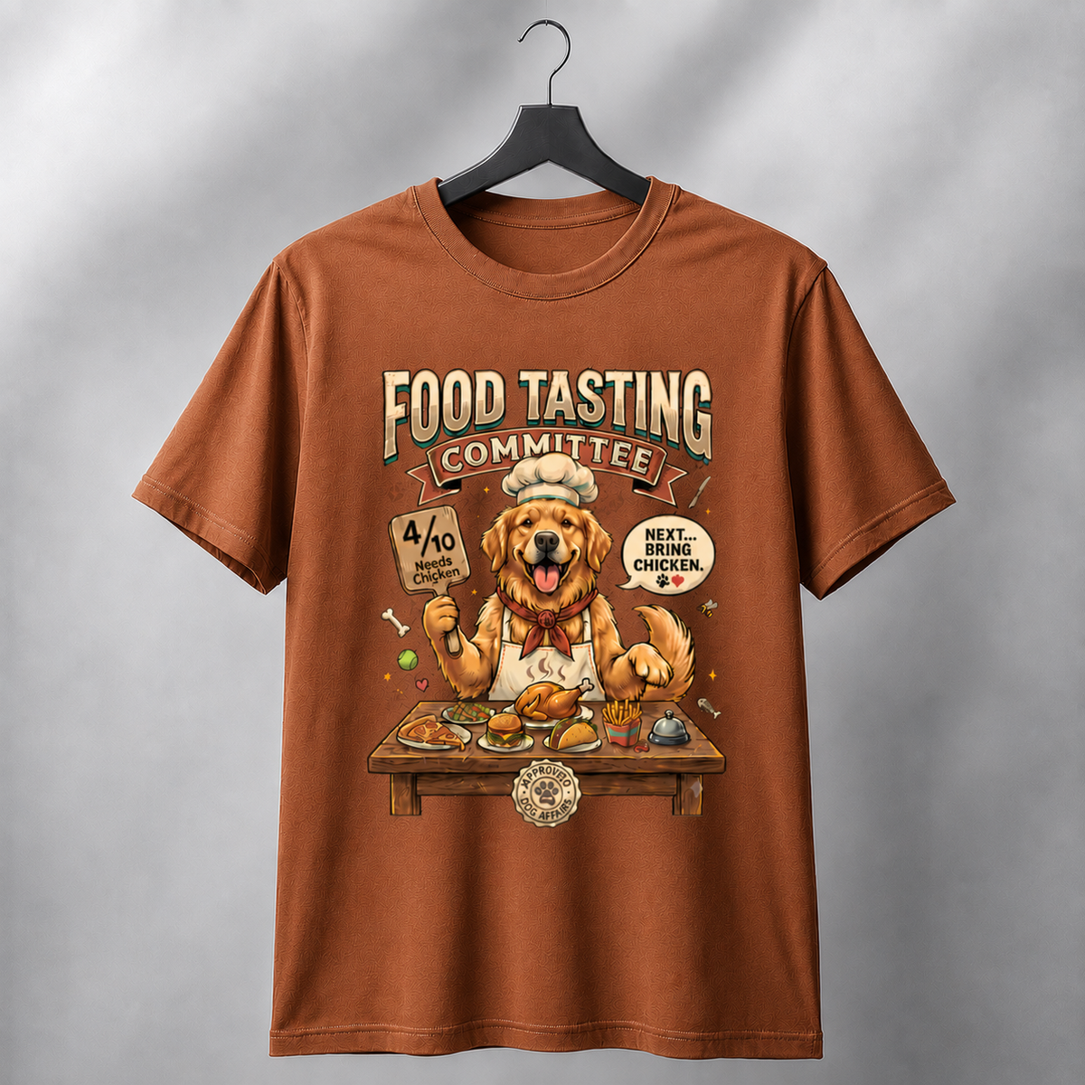 Food Tasting Committee Golden Retriever T-Shirt | Auralith