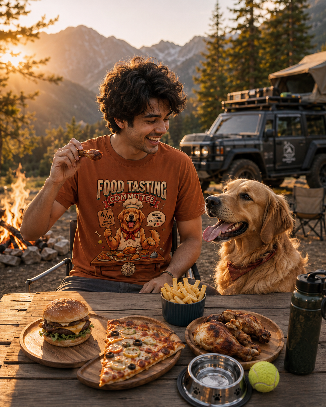 Food Tasting Committee Golden Retriever T-Shirt | Auralith