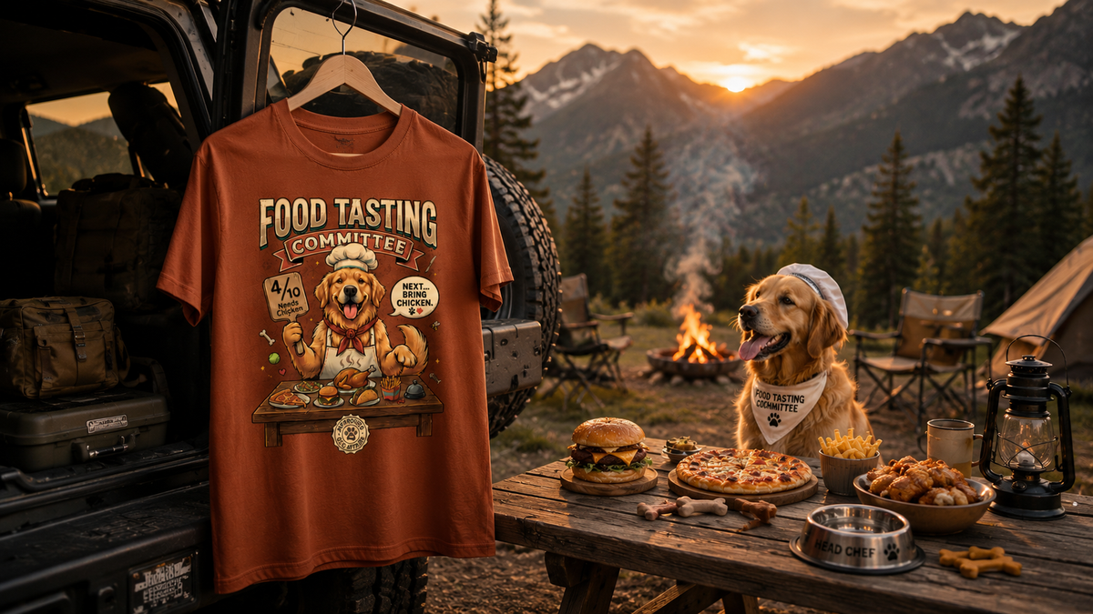 Food Tasting Committee Golden Retriever T-Shirt | Auralith