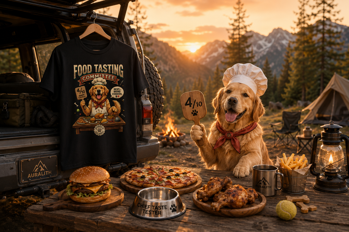 Food Tasting Committee Golden Retriever T-Shirt | Auralith