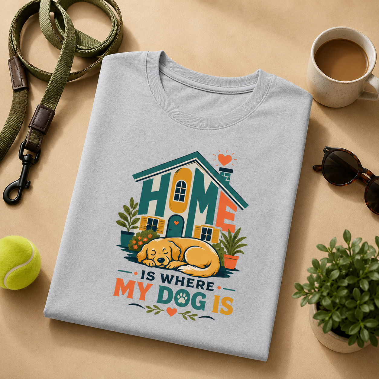 🐾 Home Is Where My Dog Is Premium Dog Lover T-Shirt | Auralith