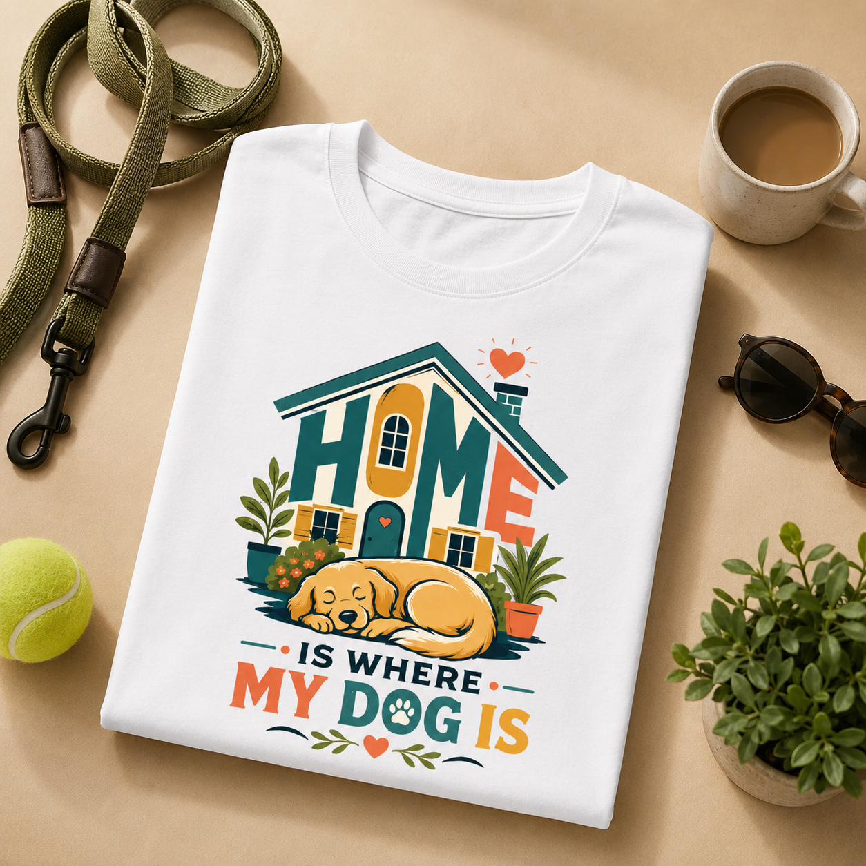 🐾 Home Is Where My Dog Is Premium Dog Lover T-Shirt | Auralith