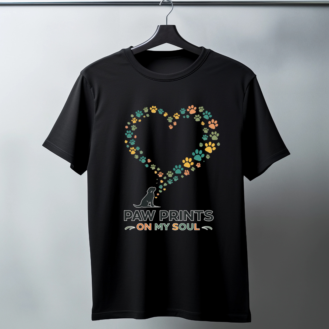 Paw Prints On My Soul – Premium Dog Lover T-Shirt | Auralith