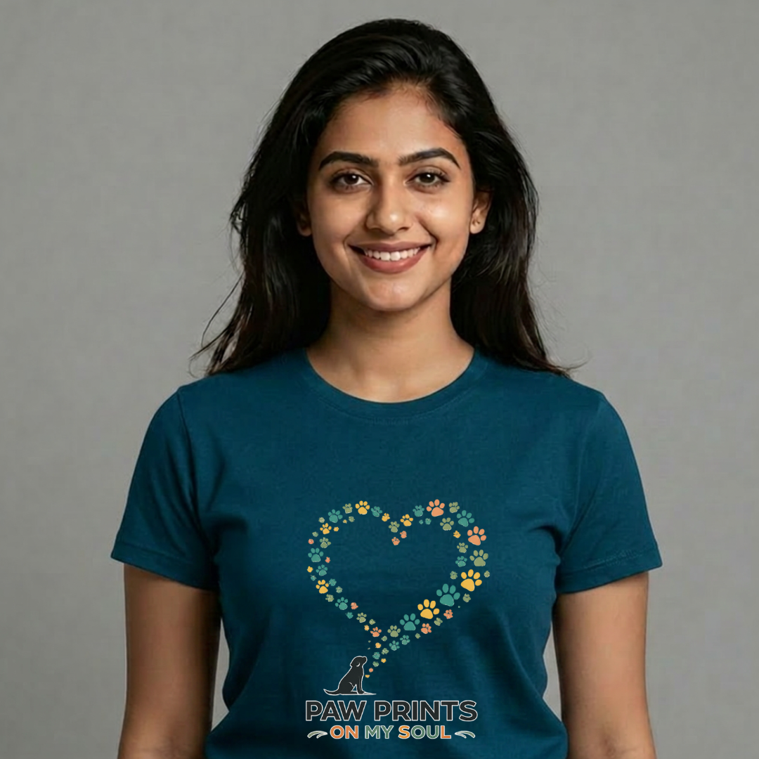 Paw Prints On My Soul – Premium Dog Lover T-Shirt | Auralith