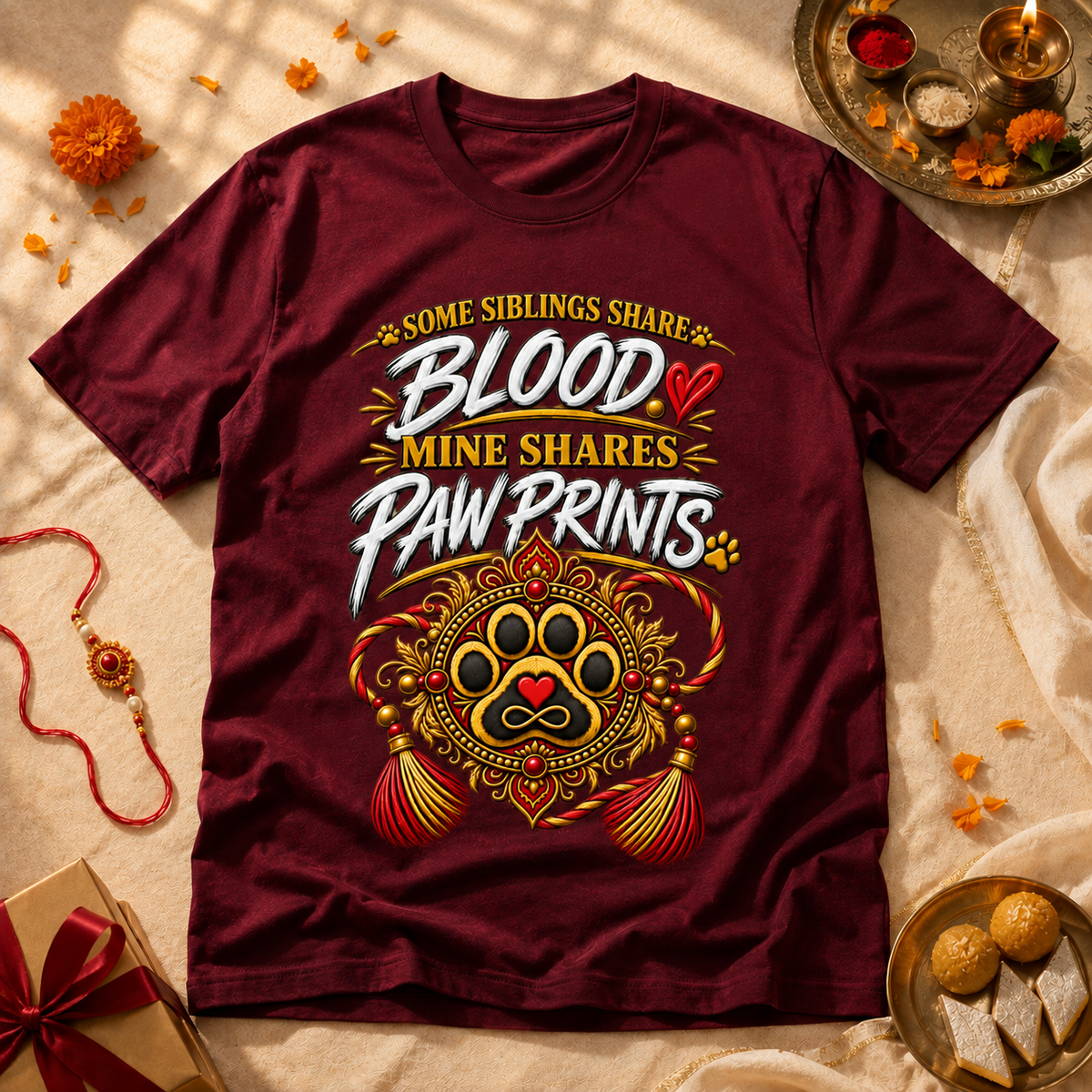 Some Siblings Share Blood – Raksha Bandhan T-Shirt for Dog Lovers