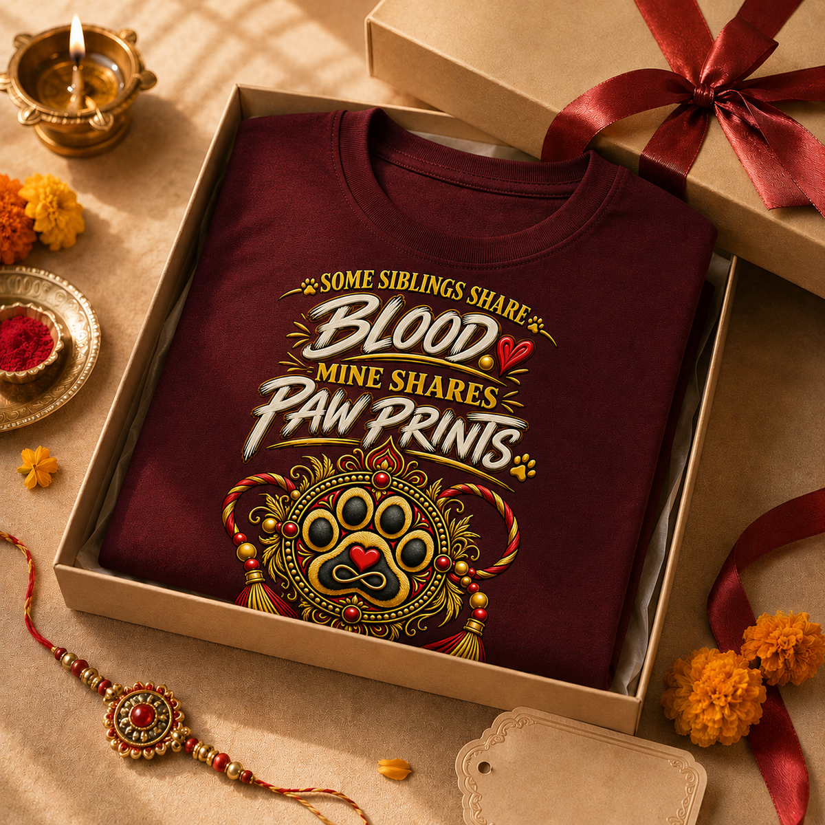 Some Siblings Share Blood – Raksha Bandhan T-Shirt for Dog Lovers