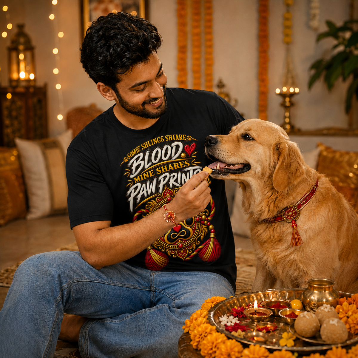 Some Siblings Share Blood – Raksha Bandhan T-Shirt for Dog Lovers