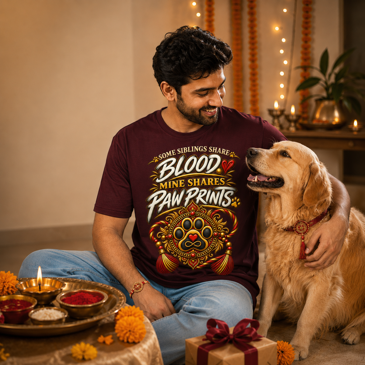 Some Siblings Share Blood – Raksha Bandhan T-Shirt for Dog Lovers