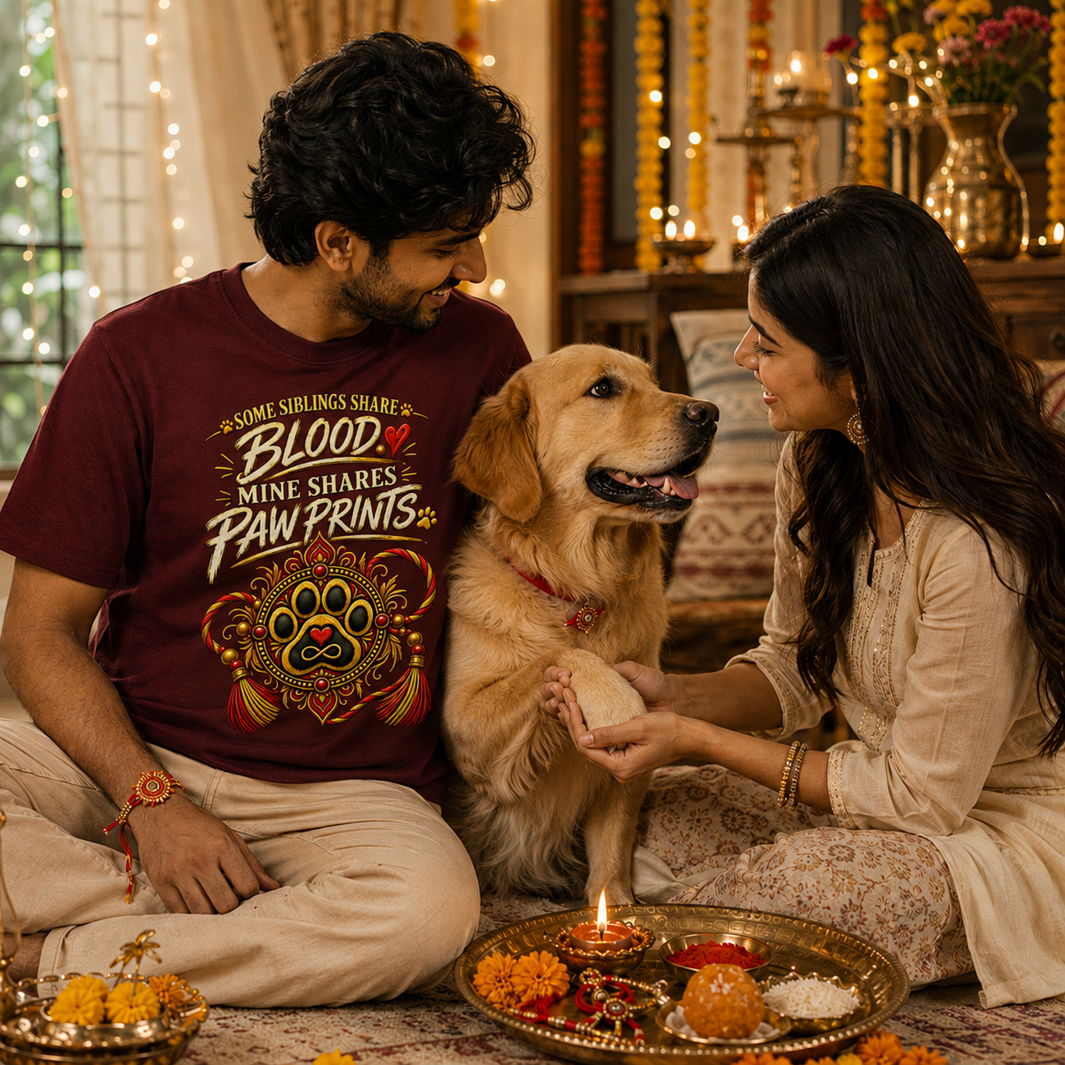Some Siblings Share Blood – Raksha Bandhan T-Shirt for Dog Lovers