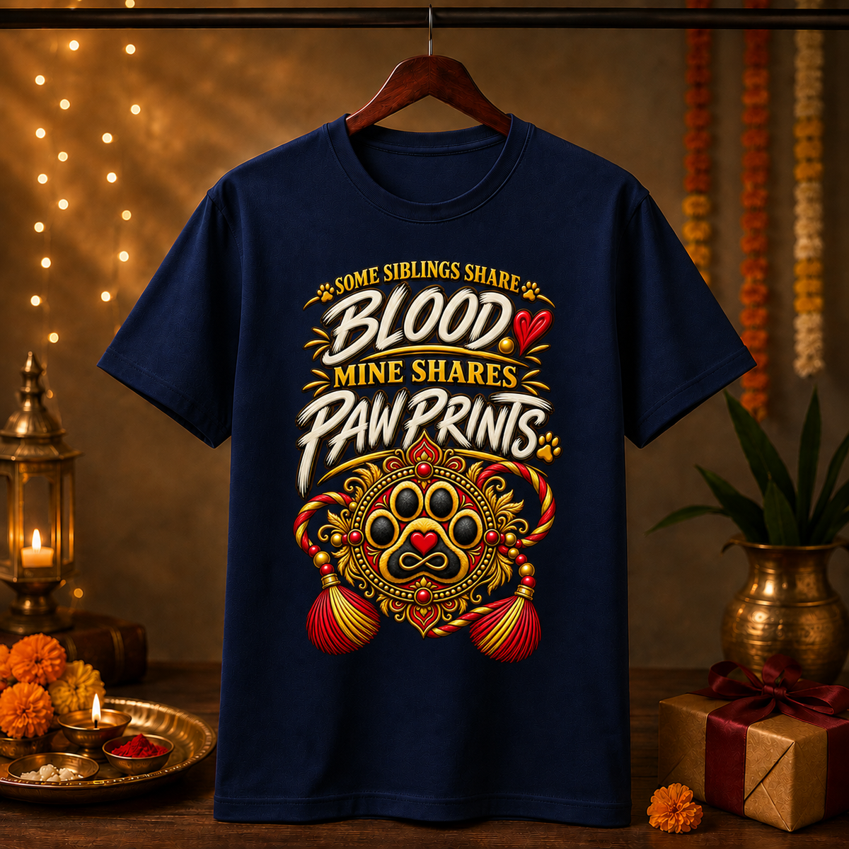 Some Siblings Share Blood – Raksha Bandhan T-Shirt for Dog Lovers