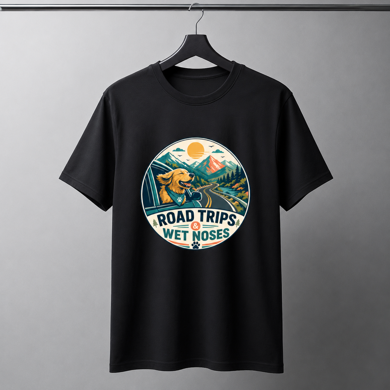 🐾Road Trips & Wet Noses Premium Dog Lover T-Shirt | Auralith
