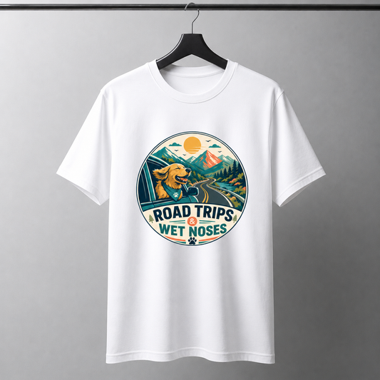 🐾Road Trips & Wet Noses Premium Dog Lover T-Shirt | Auralith