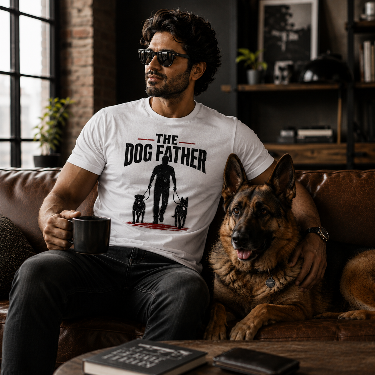 The Dog Father T-Shirt | Funny Dog Dad Graphic Tee for Pet Lovers | Auralith