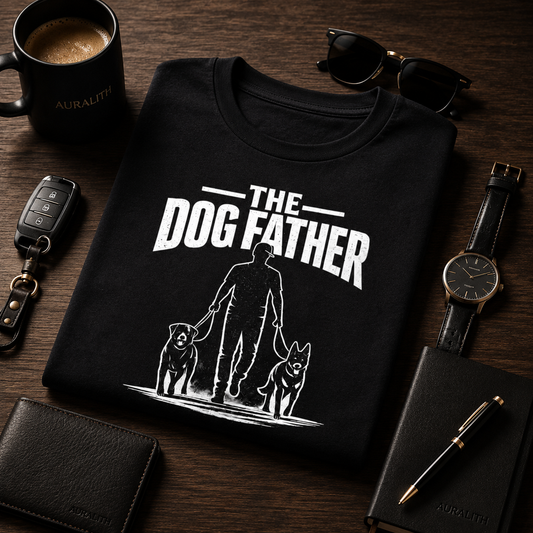 The Dog Father T-Shirt | Premium Dog Dad Graphic Tee for Pet Lovers | Auralith