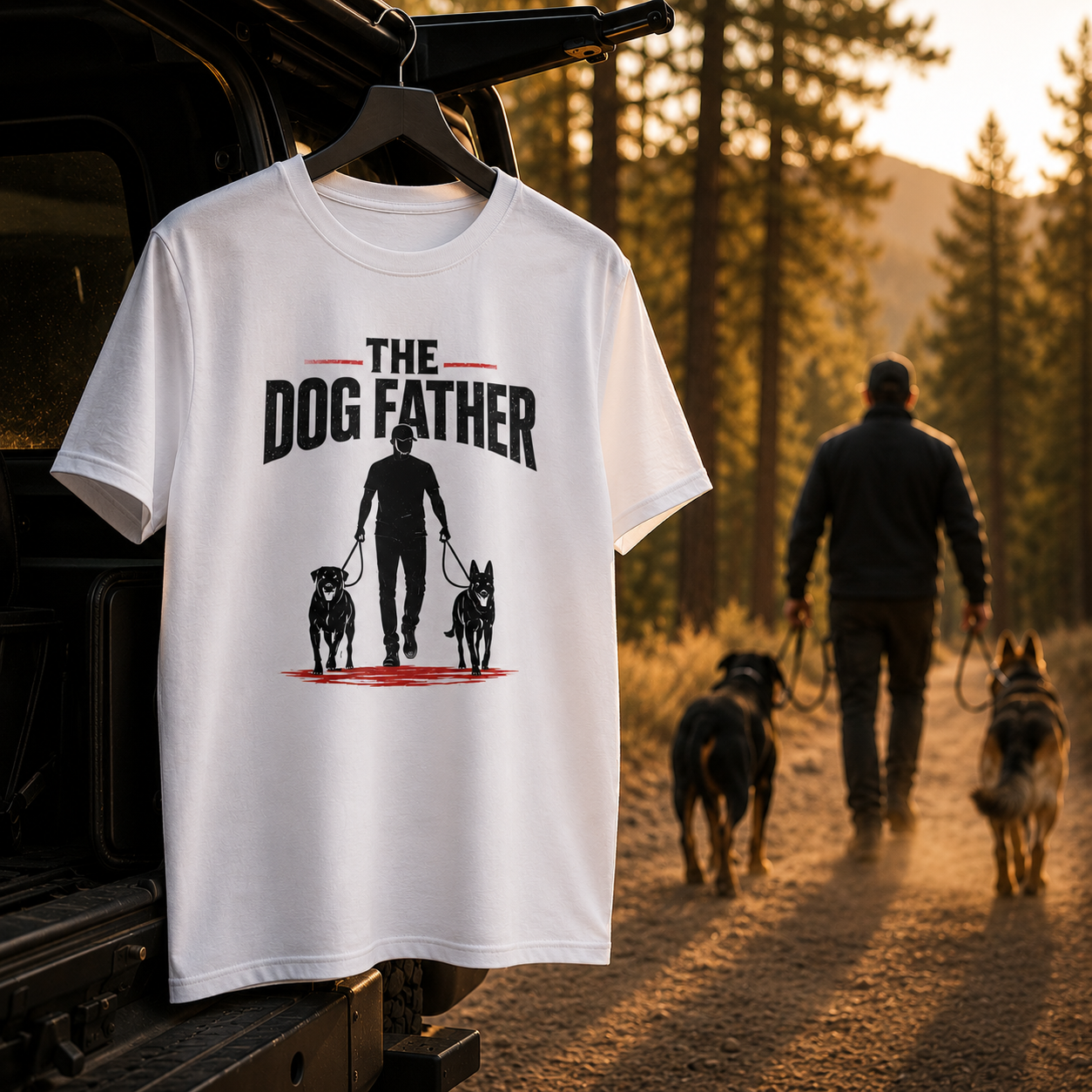 The Dog Father T-Shirt | Funny Dog Dad Graphic Tee for Pet Lovers | Auralith
